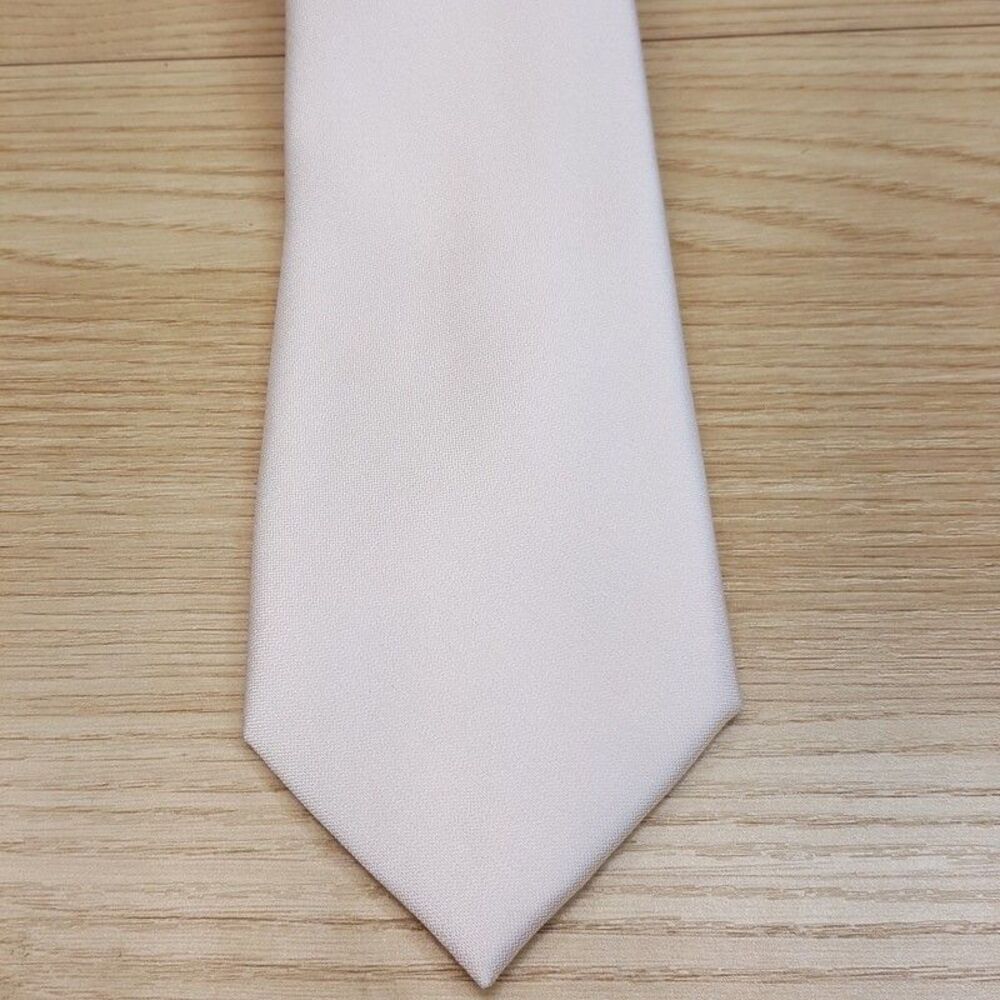 ALFANI Mens Neck Tie Light Pale Pink Solid Textured Stain Resistant ALFATECH